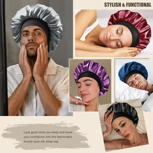 Bonnet Satén Leuceiy Lsb01 Para Cabello Rizado Y Natural