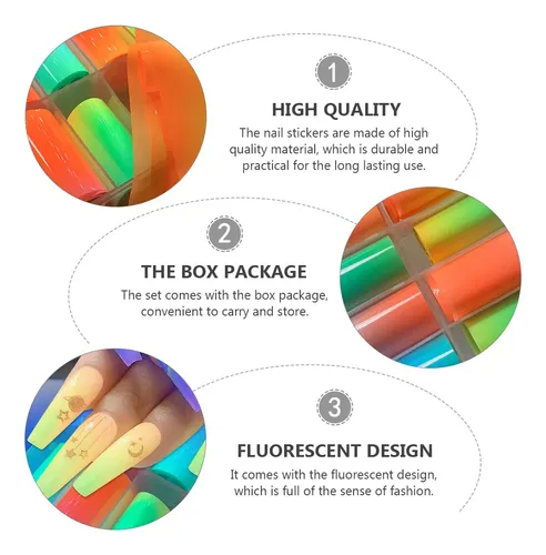 1 Caja De Calcomanías Para Uñas Para Niñas, Manicura, Bricolaje, Hermosas