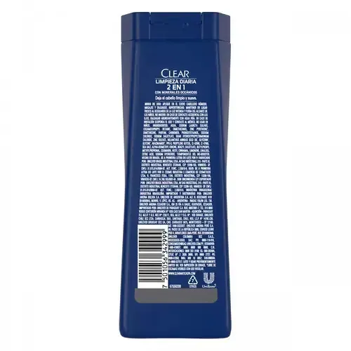 Clear Shampoo limpieza diaria 2 en 1 400ml
