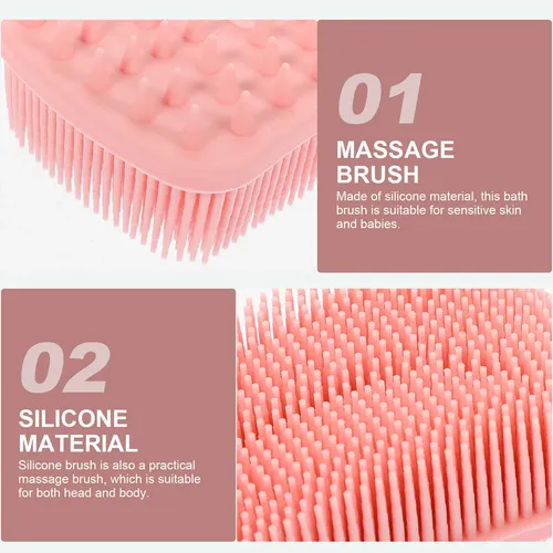 Cepillo De Silicona Hair Clean Brush Para Baño De Silicona P