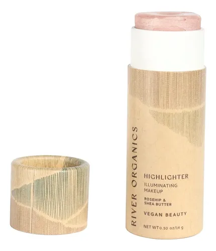 Iluminador Vegano Rosa Cuarzo River Organics 0.50 Oz