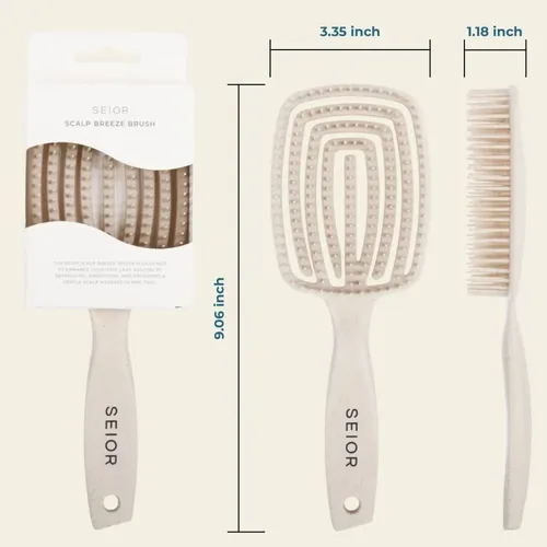 Cepillo De Pelo Senior Scalp Breeze Con Pajita De Trigo Vent