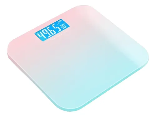 Balanza Digital Time BL-91057 Vidrio Capacidad 180kg Rosa y Celeste