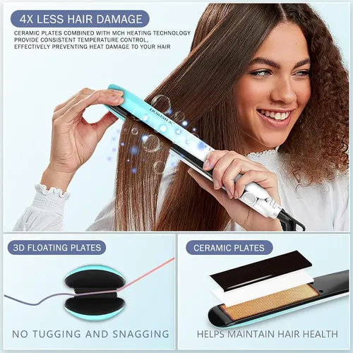 Plancha Plana Dorisilk De Doble Voltaje De 1 Pulgada, De Cer