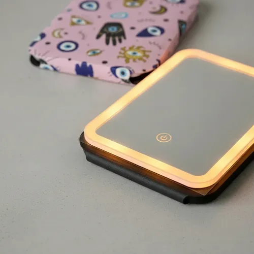 Espejo Led Usb Ojo Turco Hamsa