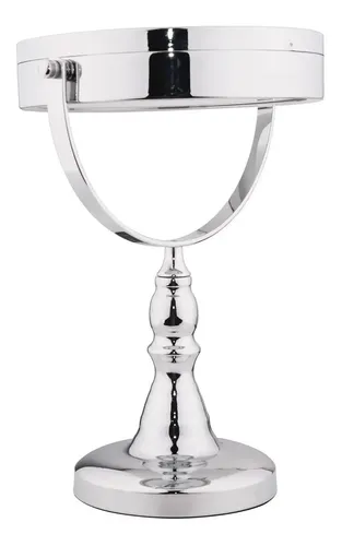 Espejo Luz Maquillaje Aumento X5 Doble Faz Base 18 Led Cuota