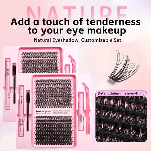 Kit Extensiones De Pestañas Individuales Con Pinza