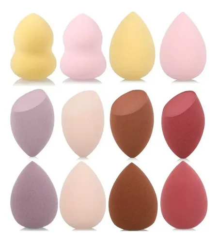 Xh Sjx Lote 12 Esponjas Difuminadora Maquillaje Tipo Beauty