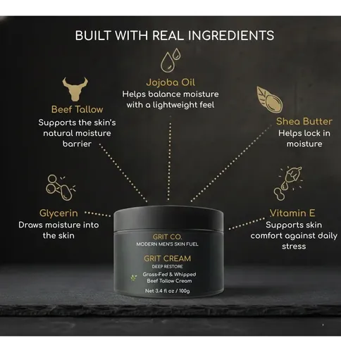 Crema Facial Anti-edad Con Sebo De Res Alimentado Con