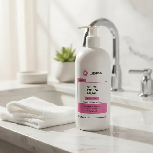Gel Limpieza Facial Libra 500ml Piel Sensible Sin Alcohol Sensible Día/noche