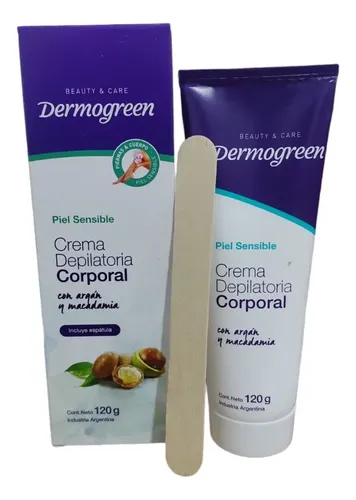 Crema Depilatoria Dermogreen Cuerpo 120ml Con Espatula
