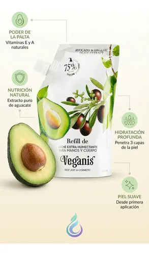 Leche Humectante Vegana Palta 300 Ml Doypack Veganis