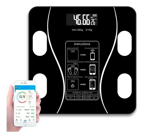 Balanza Baño Digital Inteligente Bluetooth 180kg