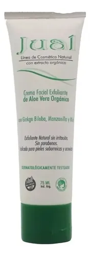 Crema Exfoliante Facial Jual Aloe Vera 75ml Libre de Parabenos