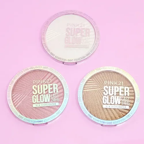 Iluminador De Rostro Polvo Super Glow Last 24hs – By Pink 21 Tono Del Maquillaje 04 – Blanco Satin