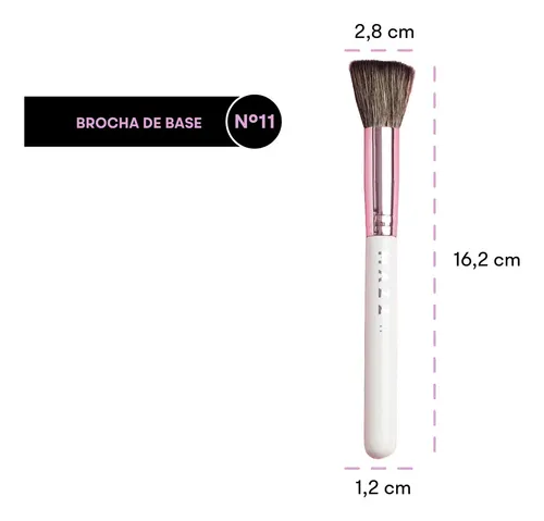 Brocha Base Mazz Make Up Sintética Extra Suave Maquillaje