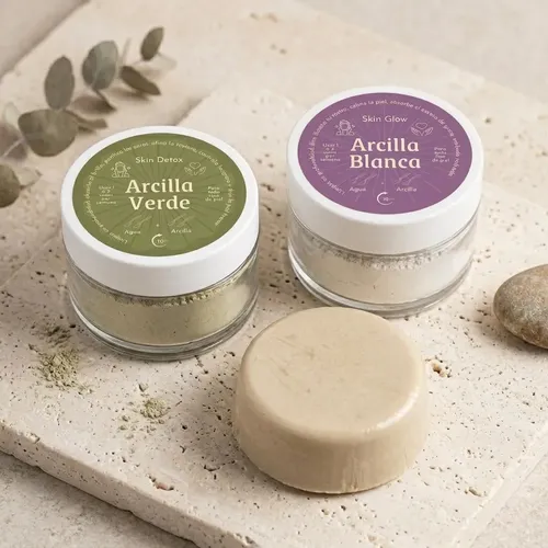 Kit Mascarillas Arcilla Blanca Arcilla Verde Jabon De Arroz