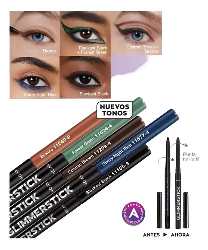 Delineador Retractil Para Ojos A Prueba De Agua Avon