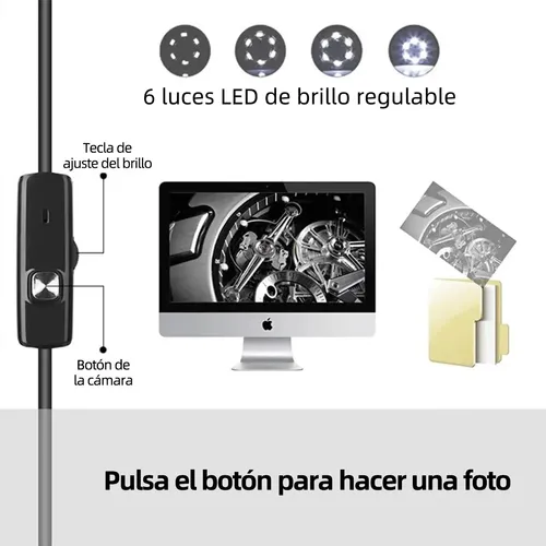 Cámara Endoscopio Sivrock 5m Boroscopio Para Celular LED Sumergible