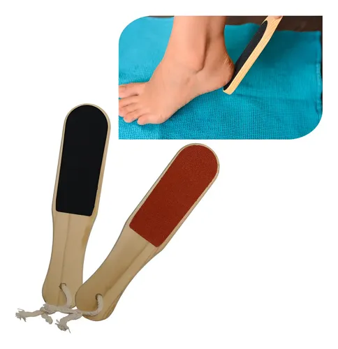 ¦` A 20 Limas Pies Madera Pedicure Doble Cara, Exfoliante ¦`