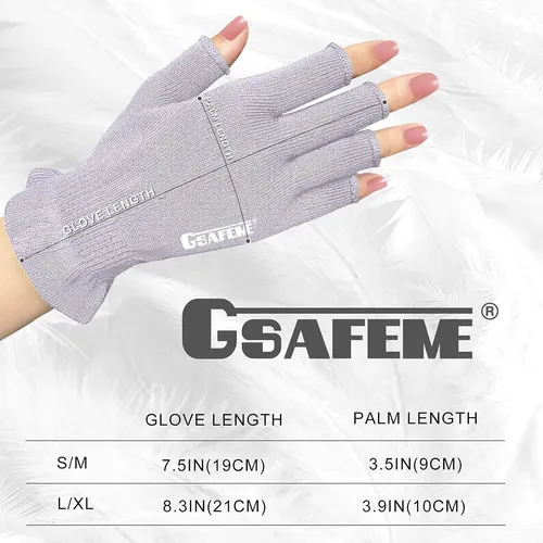 Guantes Algodón Sin Dedos Morados Hidratantes Para Dormir