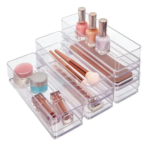 Organizador Acrílico Escritorio Cajon 23×7,5×5 Cm Pack X3