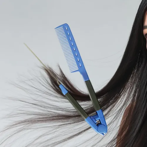 Peine Alisador De Cabello, Plegable, Liso, Para Color Azul O