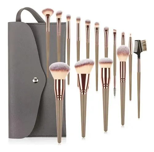 Set De 15 Brochas De Maquillaje Portátil Para Principiantes