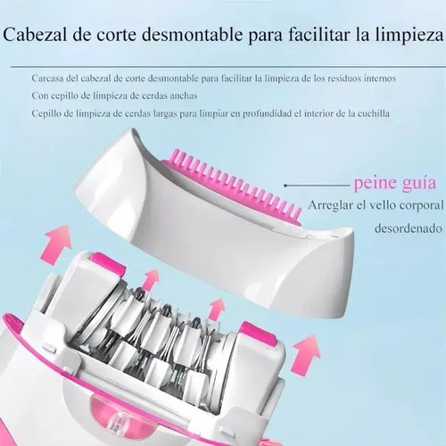 D% Depiladora Corporal Feminina Recarregável Pernas Axilas