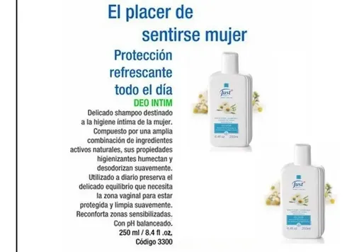Deo Intim Shampoo Gel Just Para La Higiene Intima 250 Ml