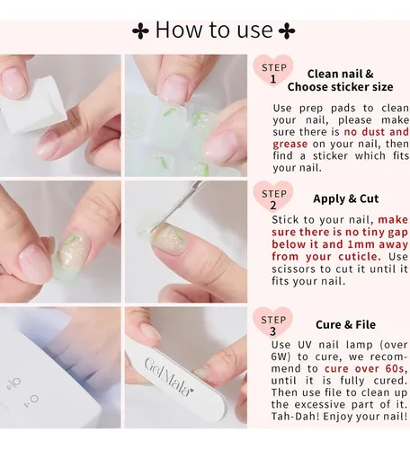 Gelmala Gel De Uñas Semicuradas Con Tiras De Gel Dawn