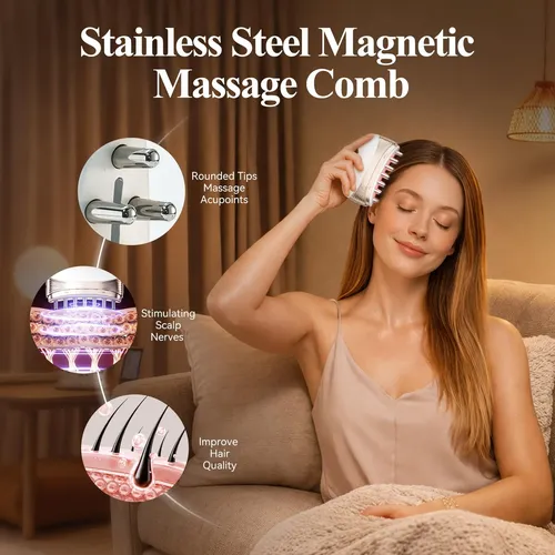 Masajeador Facial Eléctrico Anlan Gua Sha Luz Roja Blanco