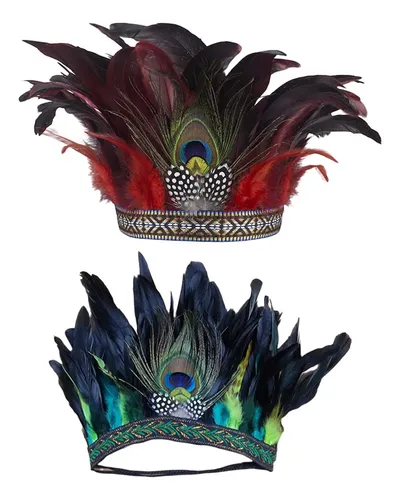 2x Accesorios De Plumas Tocado De Estilo Nacional Para