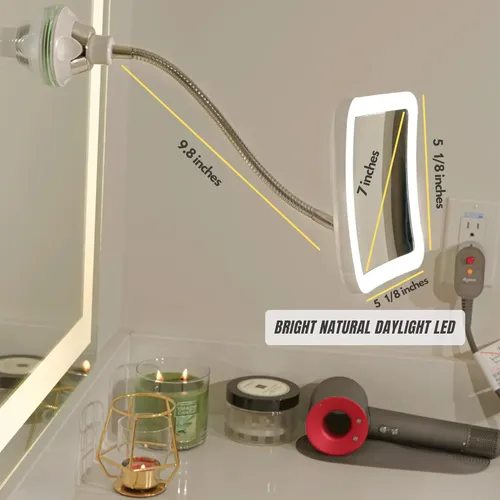 Sunplustrade Espejo De Maquillaje Con Luces Led Y Aumento, D