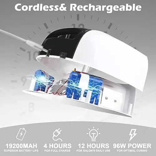 Lámpara De Uñas Inalámbrica Led Uv De 96 W,