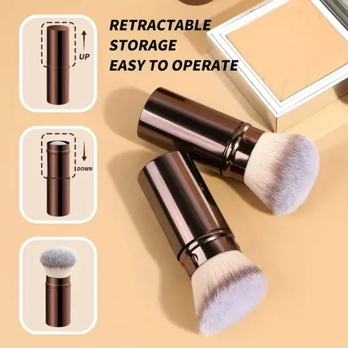 C-set 2 Brochas Retráctiles For Maquillaje Y Polvo ;;;
