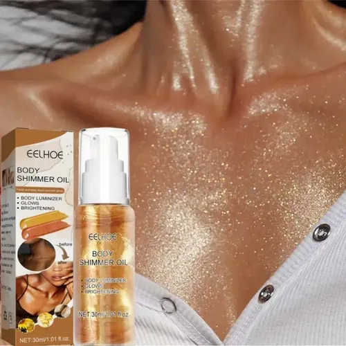 Ee Aceite Corporal Hidratante Facial Y Brillo Liquido Dorado