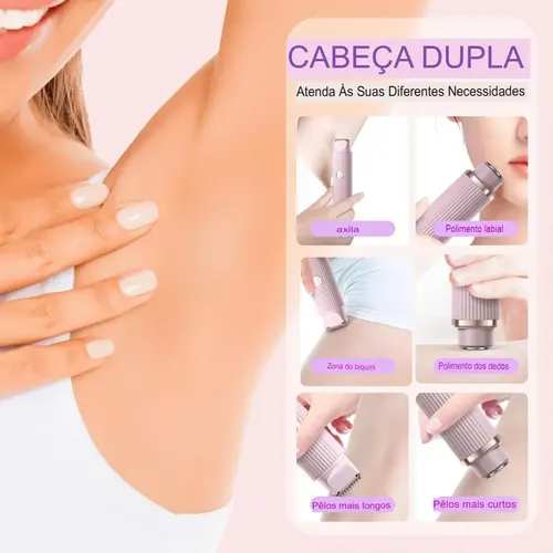 Depiladora Eléctrica Facial Recargable Con Recortadora Mujer