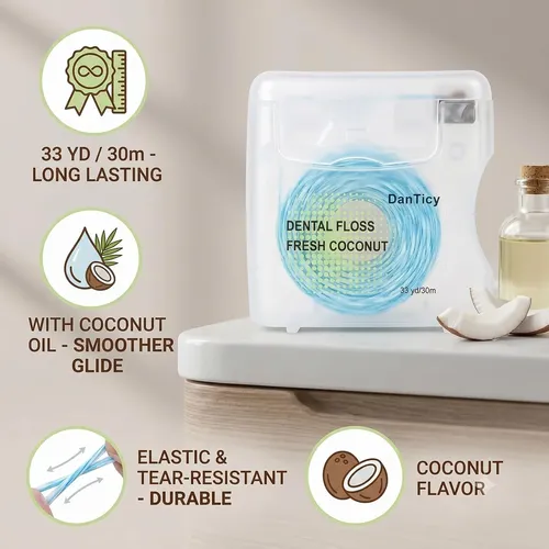Hilo Dental Encerado Sabor Coco 2 Unidades Oral