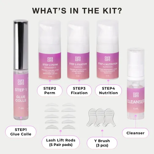 Kit De Elevación De Pestañas Curacoro – Profesional Y