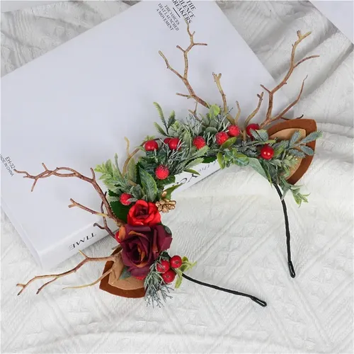 Diadema De Ciervo Estilo Bosque Para Fiestas Y Disfraces