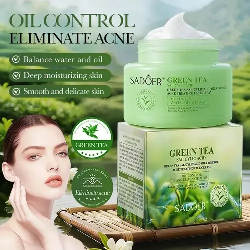Crema Facial Antiacné Y Control De Aceite De Té Verde, 40 G