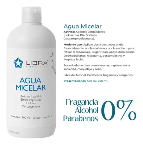 3 Agua Micelar 500gr. – Libra Cosmetica