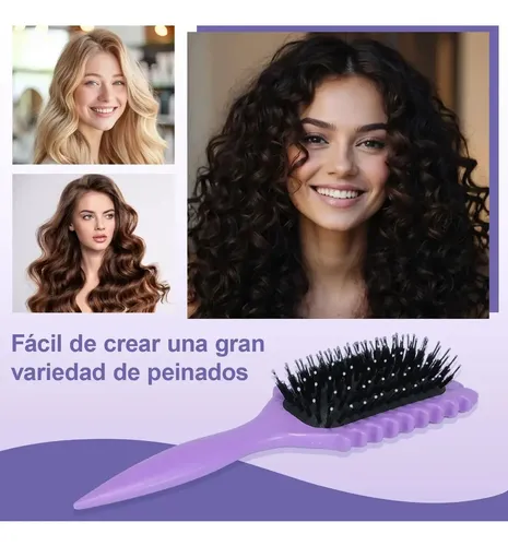 G, 2 Piezas: Peine Para Cabello Rizado Y Masajeador Capilar