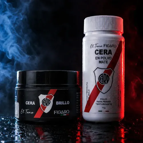 Kit El Tano Figaro River Plate Cera Brillo + Polvo Mate