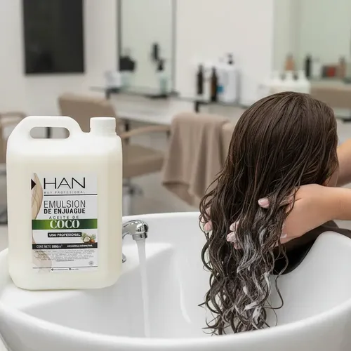 Crema De Enjuague Han Aceite De Coco Anti Frizz X 5lts Local