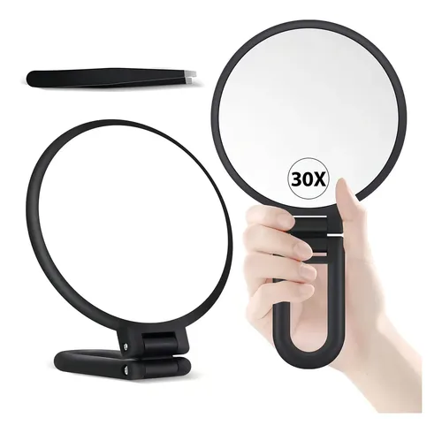 Espejo Redondo Aumento 30x B Beauty Planet Doble Cara Portátil 360°