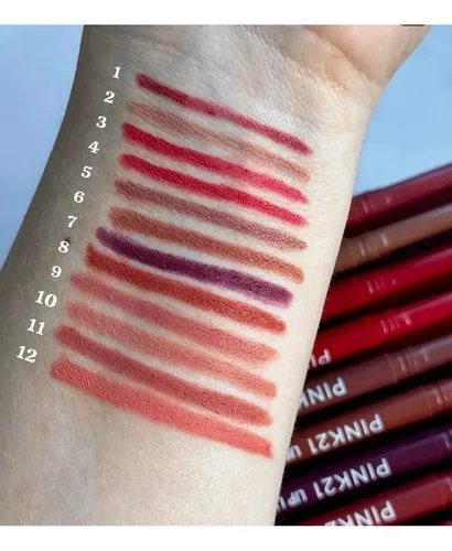 Pink 21 Delineadores De Labios Lip Liner Matte Color Tono 1