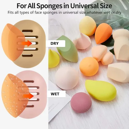 2 Piezas Soporte Silicona Para Esponjas Maquillaje