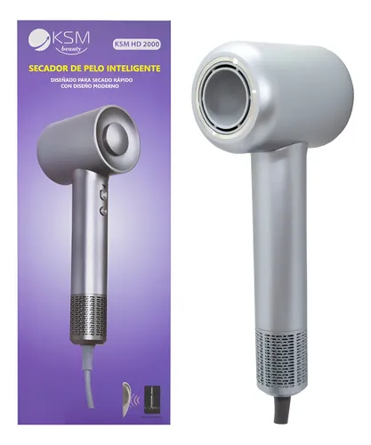 Ksm Beauty Secador De Pelo Inteligente Rápido Hd 2000 Gris